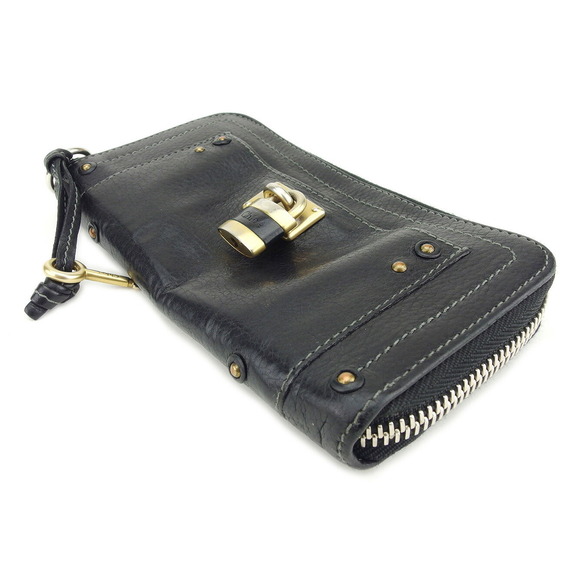 Chloe Paddington Zip Black Leather Long Wallet - Picture 3 of 6